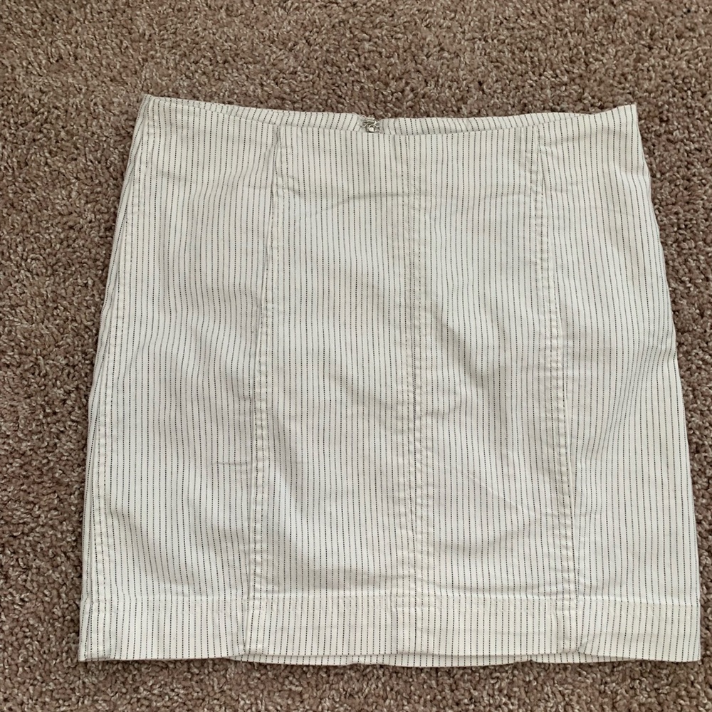 Free people black and white striped skirt